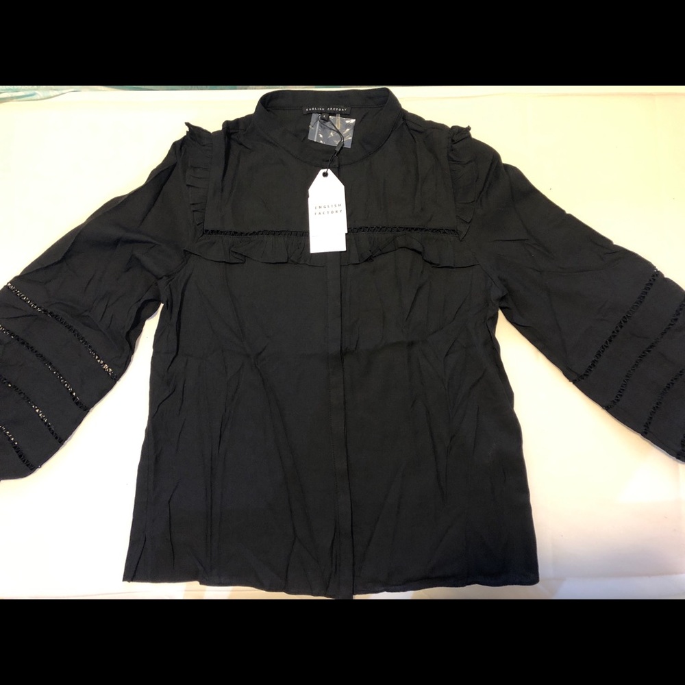 English Factory Ruffle Puff Sleeves Top - Picture 2 of 4